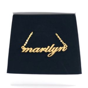 14K Gold Plated Name Necklace - Marilyn